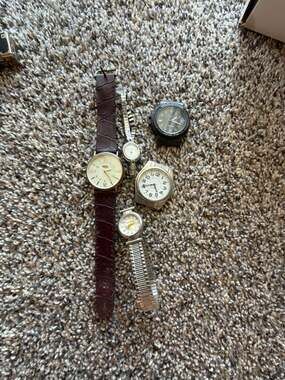 Vintage Mixed Wristwatch Collection Featuring Cambridge, Timex, Armitron, and Wa